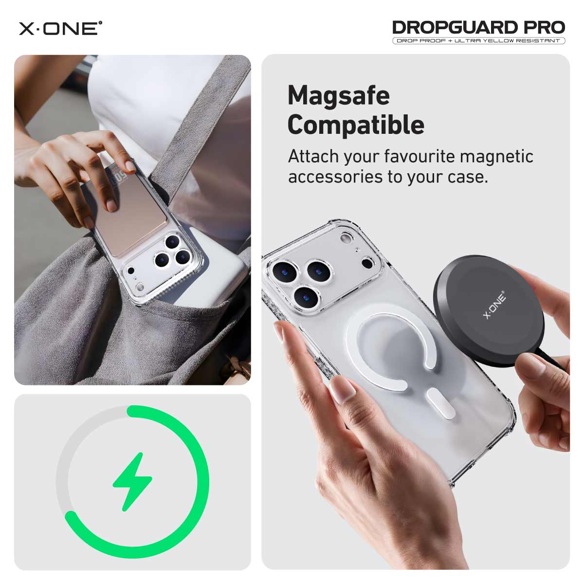 X.One Dropguard Pro Impact Protection Case with EnduraClear for iPhone 17 Series | Magsafe Compatible