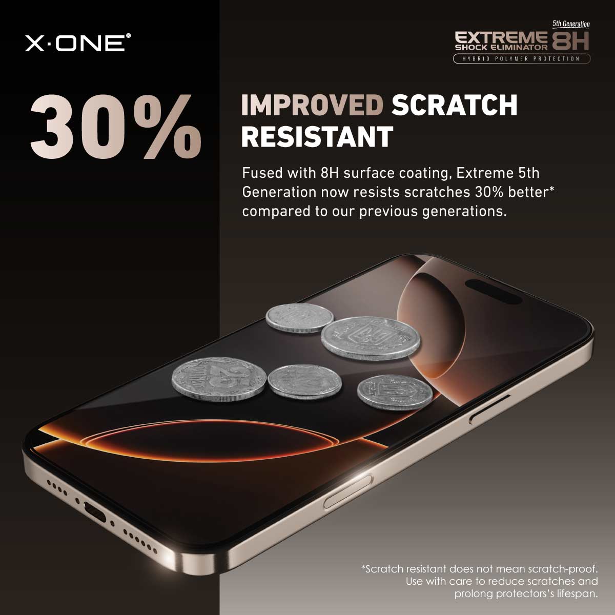X.One® Hybrid Polymer Impact Screen Protector (Clear HD) with Installer Kit