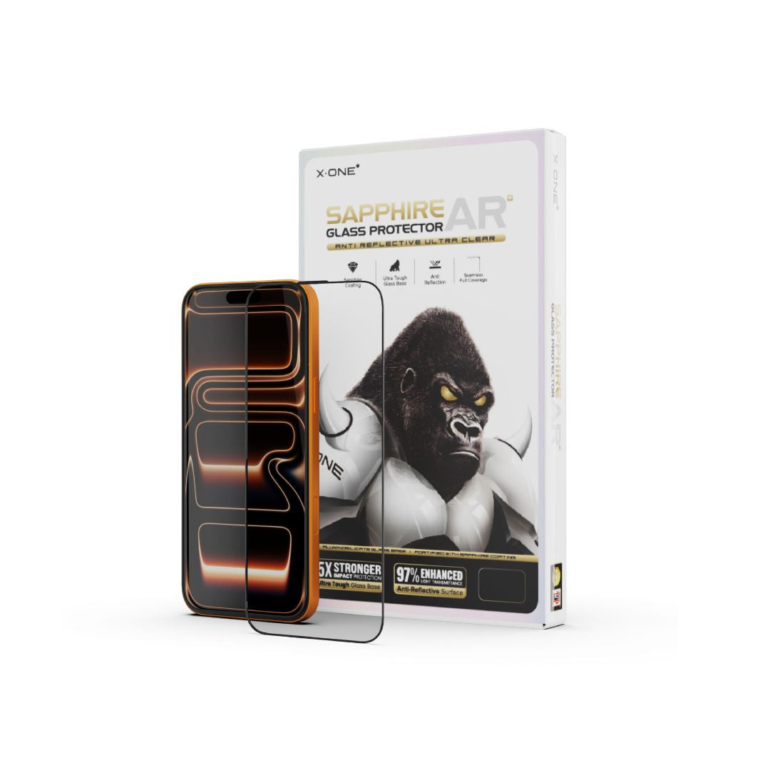 X.One Sapphire AR+ Glass Protector with Installer Kit for iPhone 17 & 16 Series