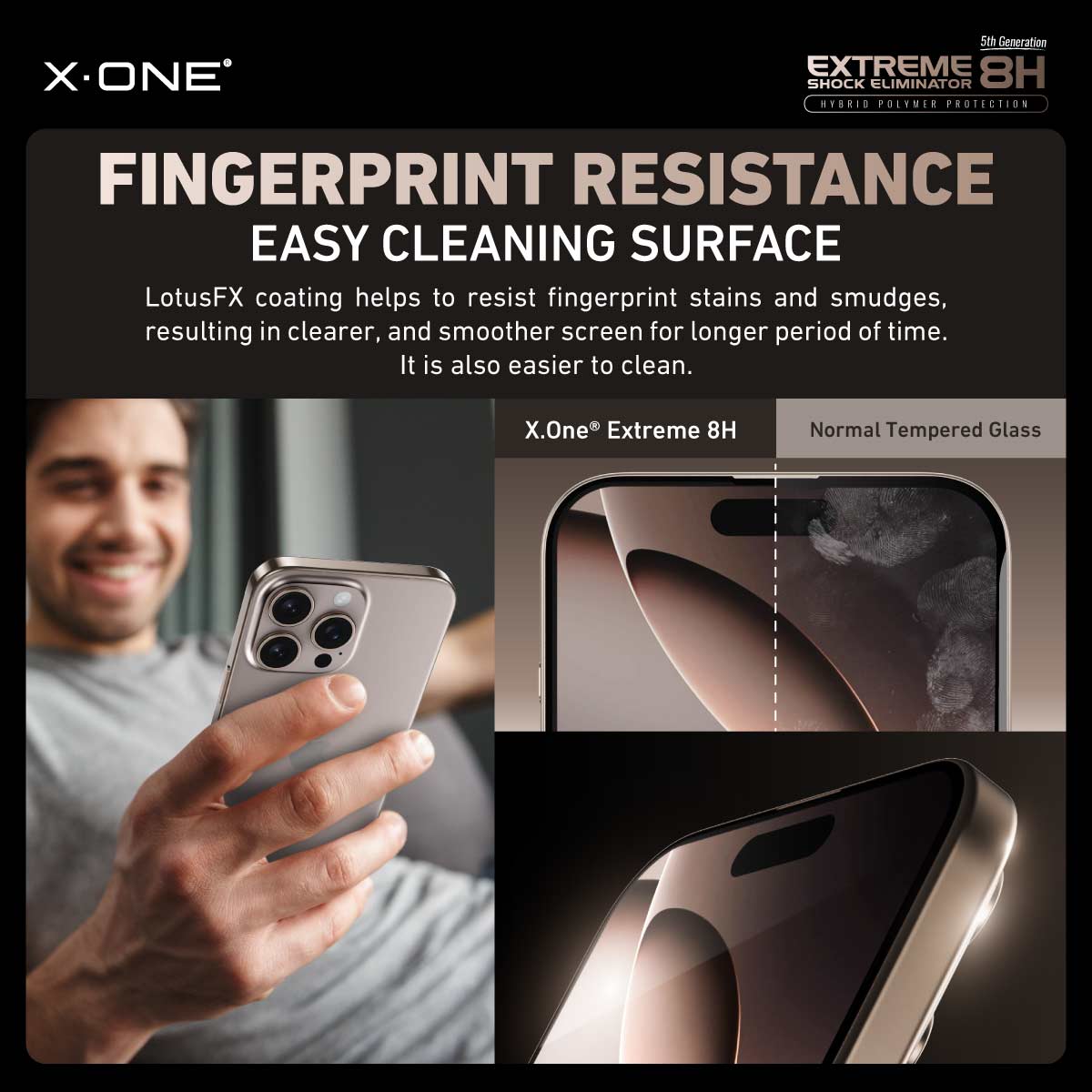X.One® Hybrid Polymer Impact Screen Protector (Clear HD) with Installer Kit
