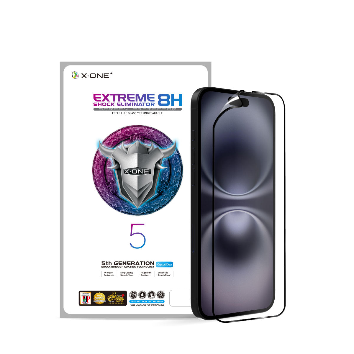 X.One® Unbreakable Hybrid Polymer Screen Protector for iPhone 17 — Clear HD