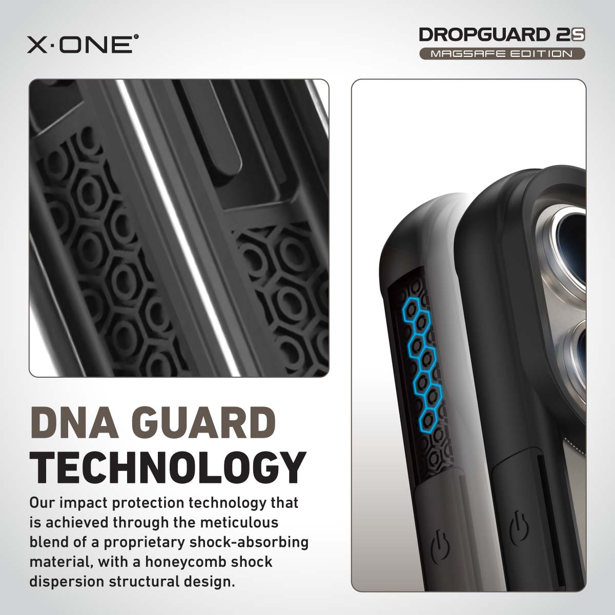 X.One® Dropguard 2.0 MagSafe Case for iPhone 15 Series — DNA Guard™ Technology