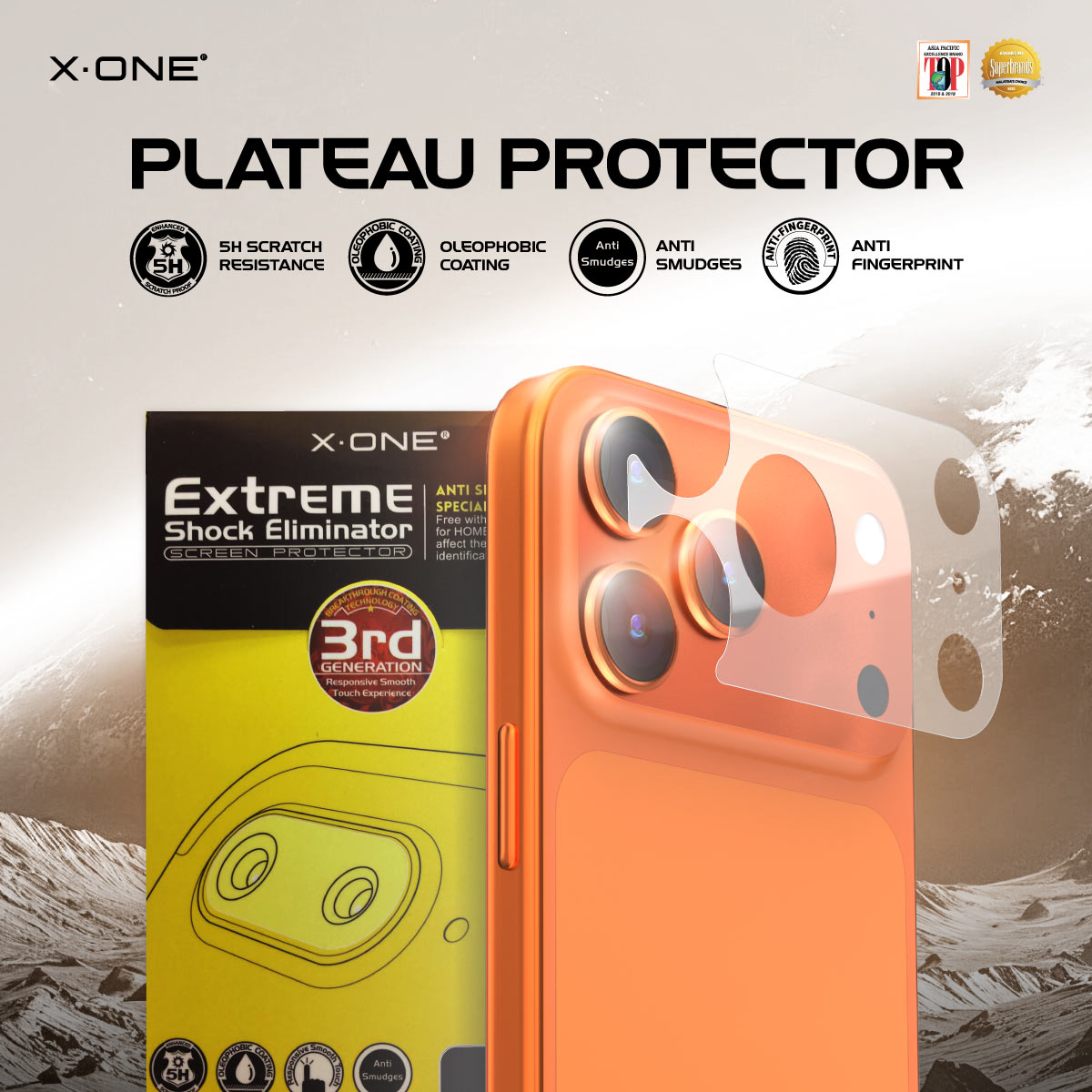X.One Camera Plateau and Back Panel Protector for iPhone 17 Series