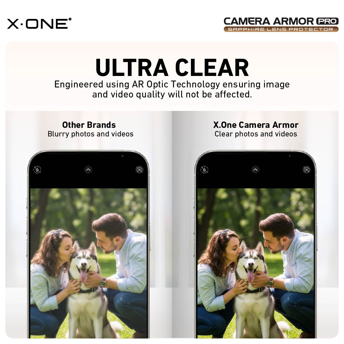 X.One® Camera Armor Pro GIA Certified Sapphire 9H Anti Scratch Lens Protector for iPhone 17 Series