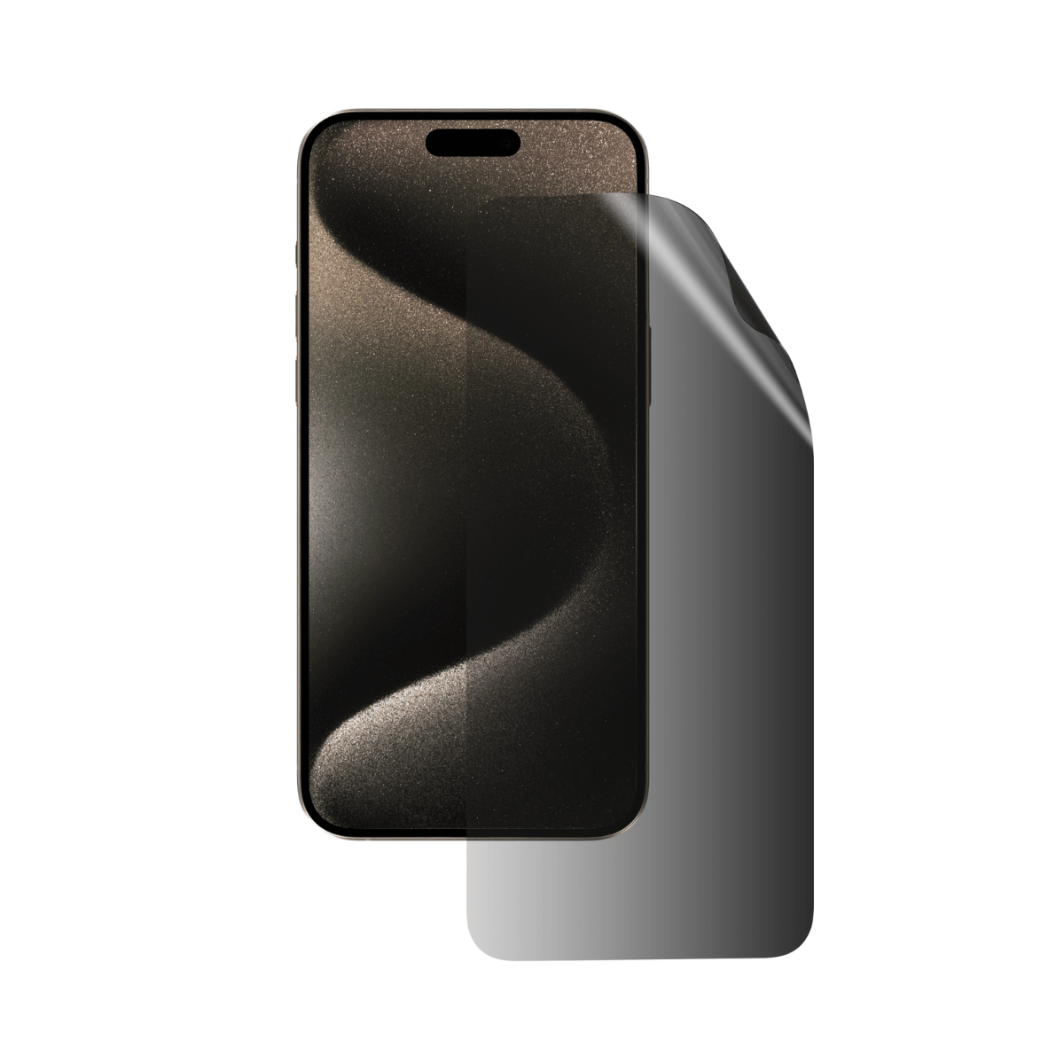 X.One® 4-Way Privacy Hybrid Polymer Screen Protector — Privacy Coverage Diagram