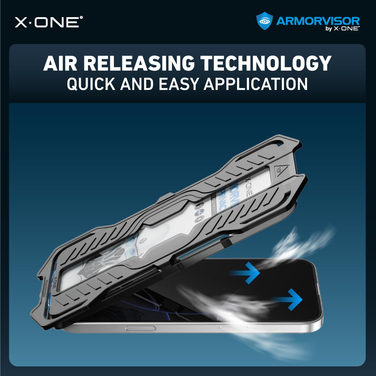 X.One® Hybrid Polymer Impact Screen Protector (Anti-Blue Light) with Installer Kit