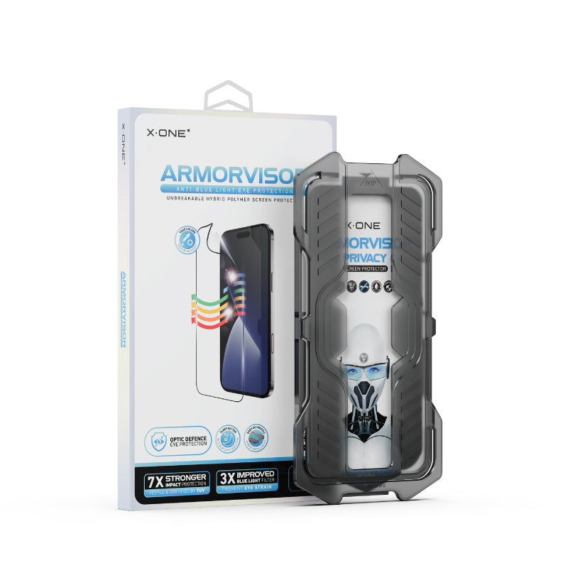 X.One® Hybrid Polymer Impact Screen Protector (Anti-Blue Light + Privacy) with Installer Kit