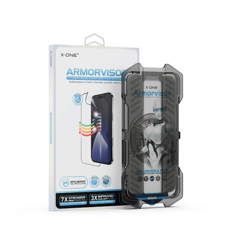 X.One® Hybrid Polymer Impact Screen Protector (Anti-Blue Light) with Installer Kit
