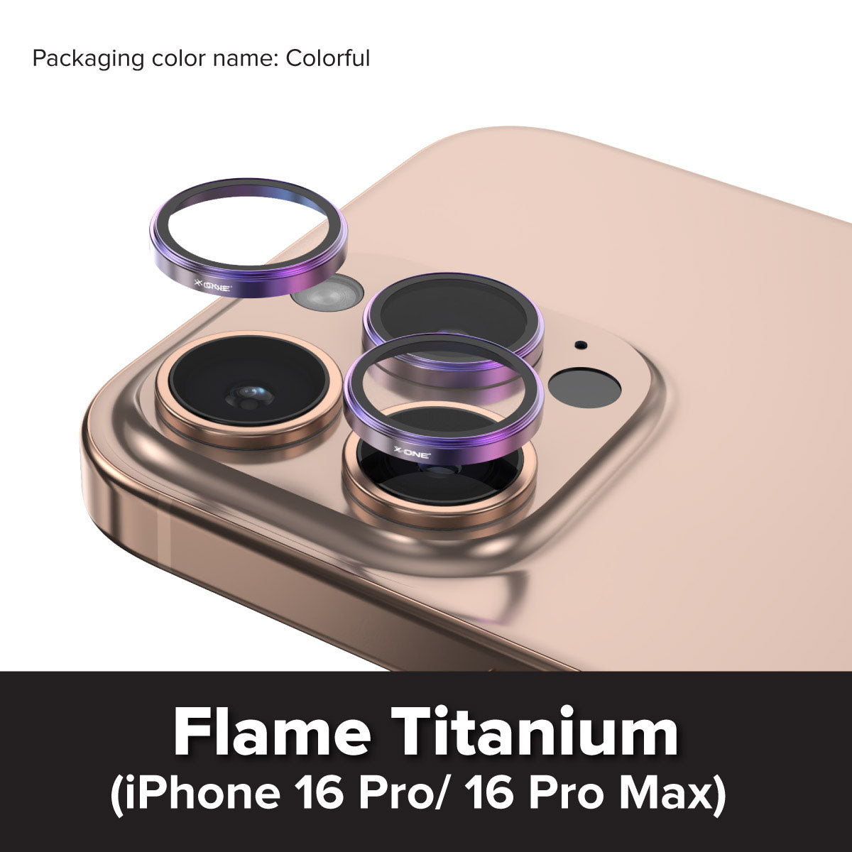 X.One® Camera Armor Pro for iPhone 16 Pro — Desert Titanium