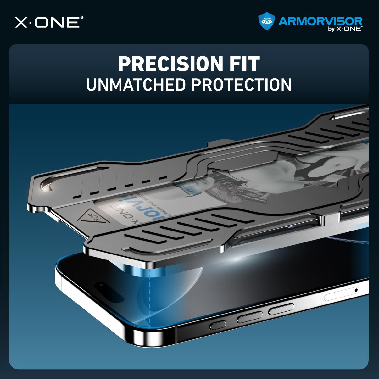 X.One® Hybrid Polymer Impact Screen Protector (Anti-Blue Light) with Installer Kit