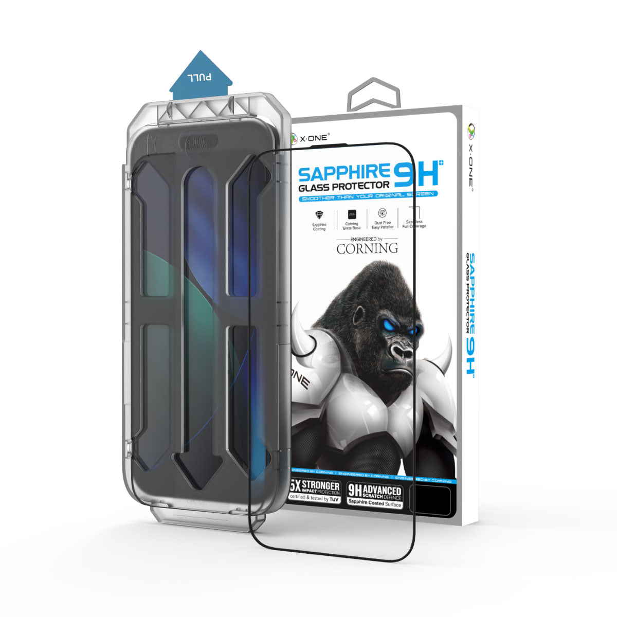 X.One® Sapphire Coated Corning Glass with Dust Free Installer Kit for iPhone