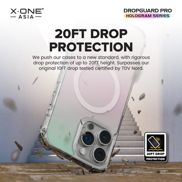 X.One® Dropguard Pro Hologram with EnduraClear (Magsafe Edition) Impact Protection Case for iPhone 15/14 series