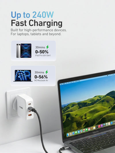 X.One® TitanFlex 240W USB-C Fast Charge Cable — 240W PD Power Delivery