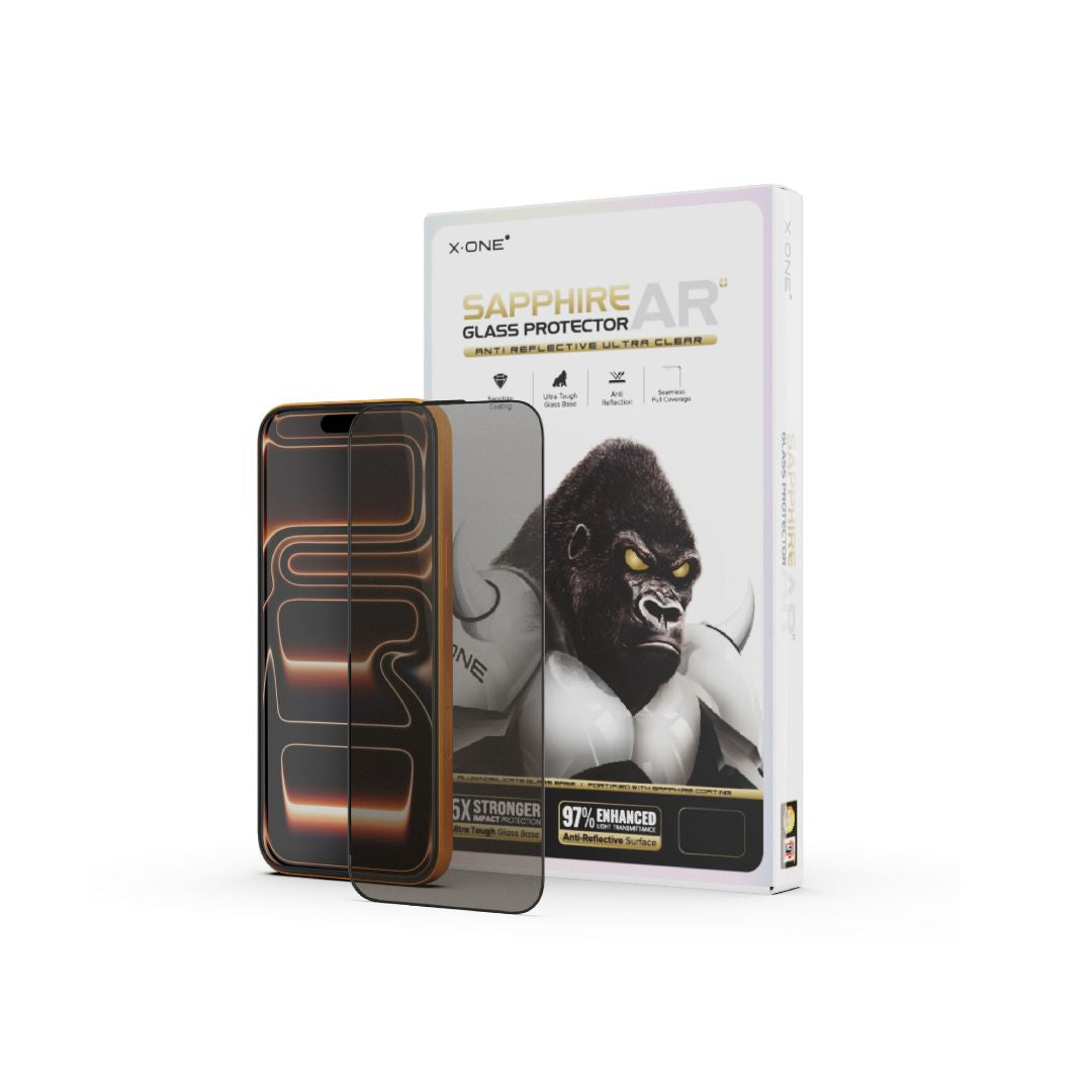 X.One Sapphire AR+ Glass Protector with Installer Kit for iPhone 17 & 16 Series