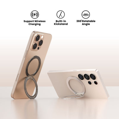 X.One® MagFlix Gripstand Magnetic Phone Ring Stand — 360° Adjustable
