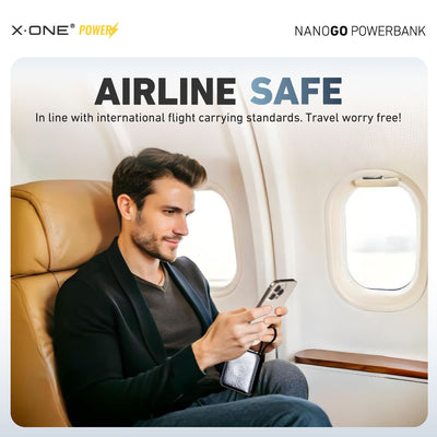 X.One® NanoGo 10000mAh PD 35W Compact Power Bank — Airline Safe