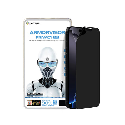 X.One® Anti Blue Light + Privacy Hybrid Polymer Screen Protector for iPhone 17 Pro