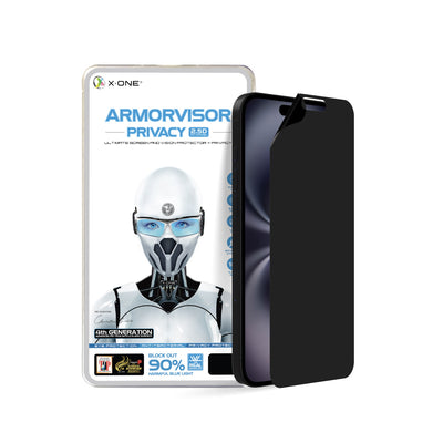X.One® Anti Blue Light + Privacy Hybrid Polymer Screen Protector for iPhone 17