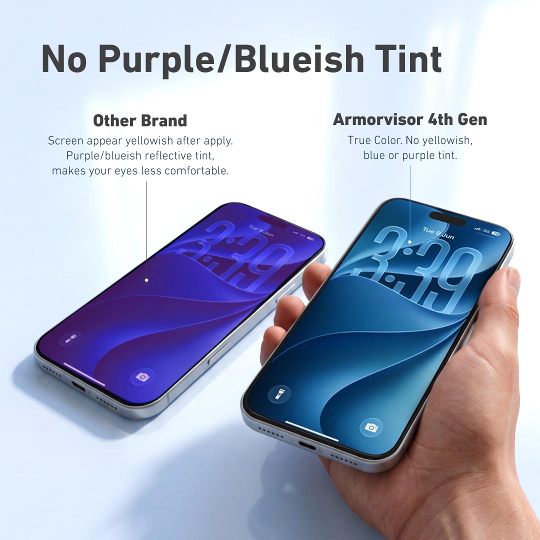[Anti Blue Light] Hybrid Polymer Screen Protector with Installer Kit
