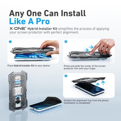 [Anti-Blue Light with Privacy] Hybrid Polymer Screen Protector with Installer Kit