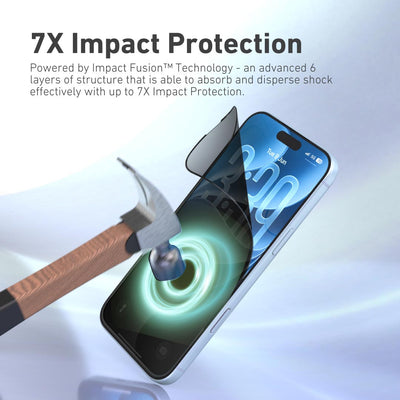 [Anti-Blue Light with Privacy] Hybrid Polymer Screen Protector with Installer Kit