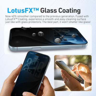 [Anti-Blue Light with Privacy] Hybrid Polymer Screen Protector with Installer Kit