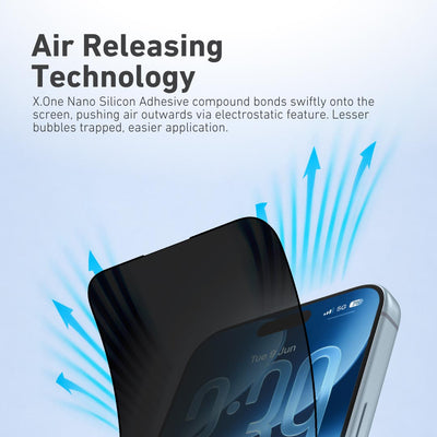 [Anti-Blue Light with Privacy] Hybrid Polymer Screen Protector with Installer Kit
