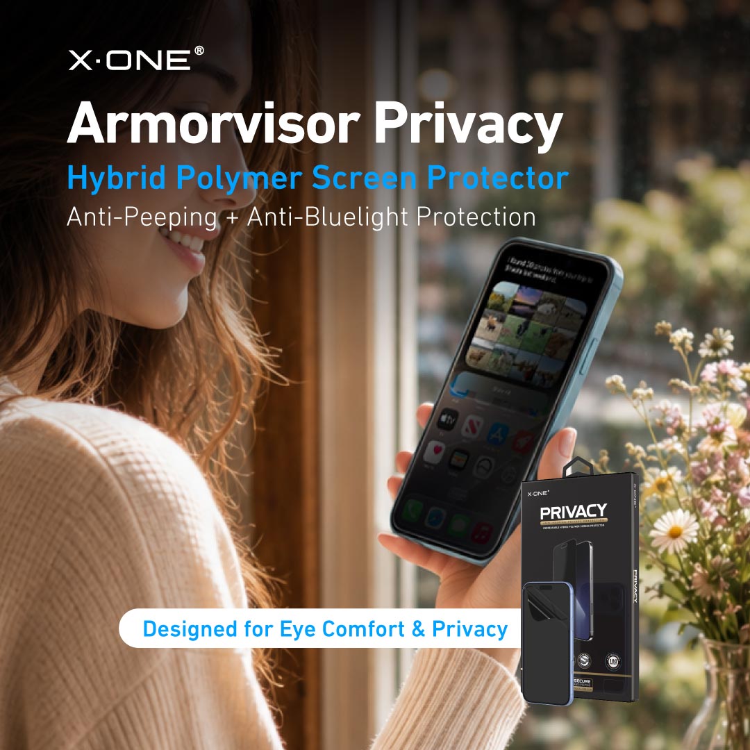 [Anti-Blue Light with Privacy] Hybrid Polymer Screen Protector with Installer Kit