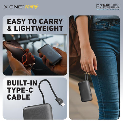 X.One® EZ MagCharge 10000mAh MagSafe Wireless Power Bank — Cable Lanyard