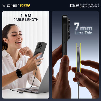 X.One® Qi2 Razor Magnetic Wireless Charger — Cable Length