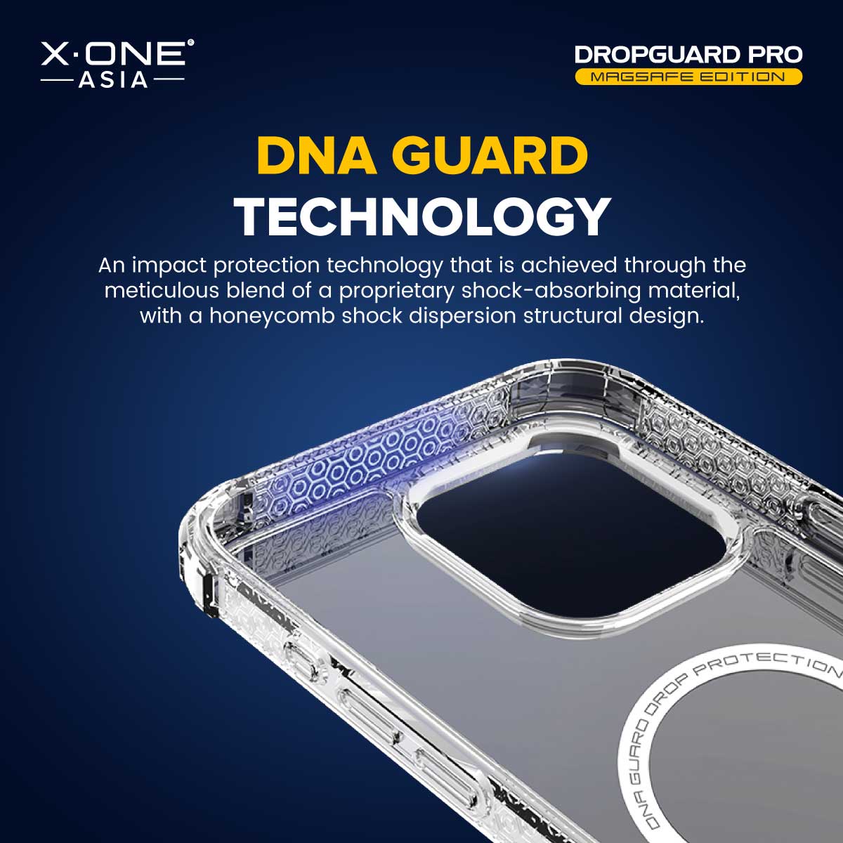 X.One® Dropguard Pro with EnduraClear (Magsafe Edition) Impact Protection Case for iPhone 15 Series