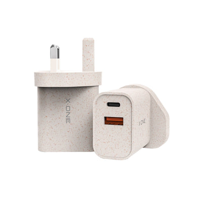 X.One® Eco Charger 30W Dual-Port USB-C Fast Charger — Product Shot