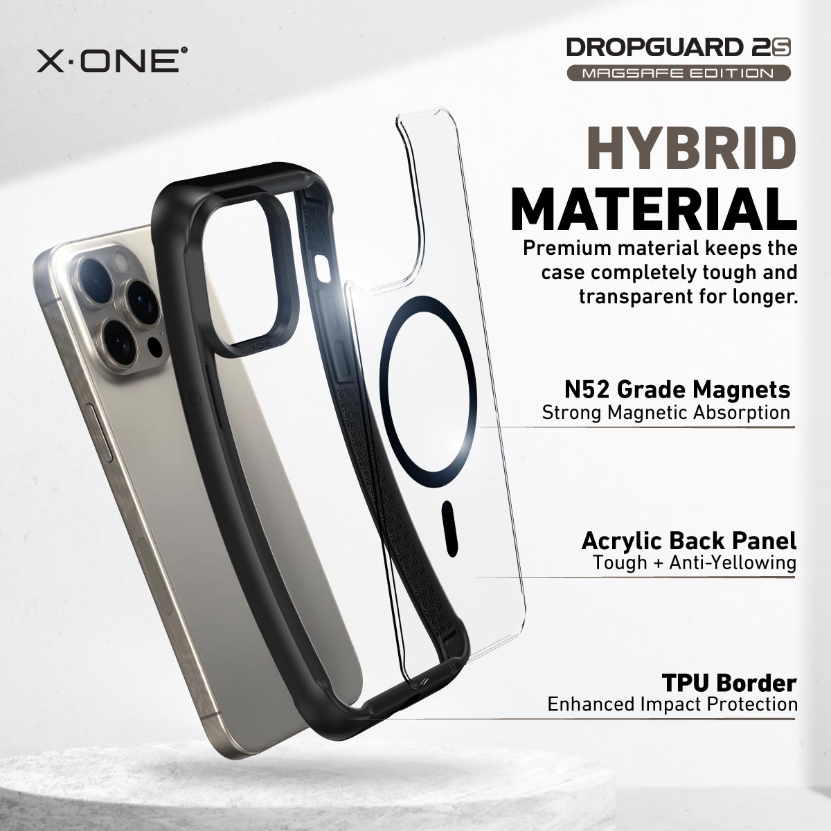 X.One® Dropguard 2.0 (Magsafe Edition) Impact Protection Case for iPhone 15 Series