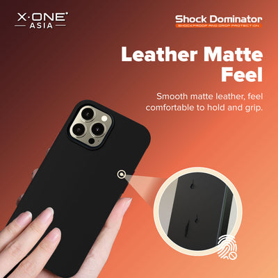 X.One® Shock Dominator Case for iPhone 14 Series — Leather Matte Feel