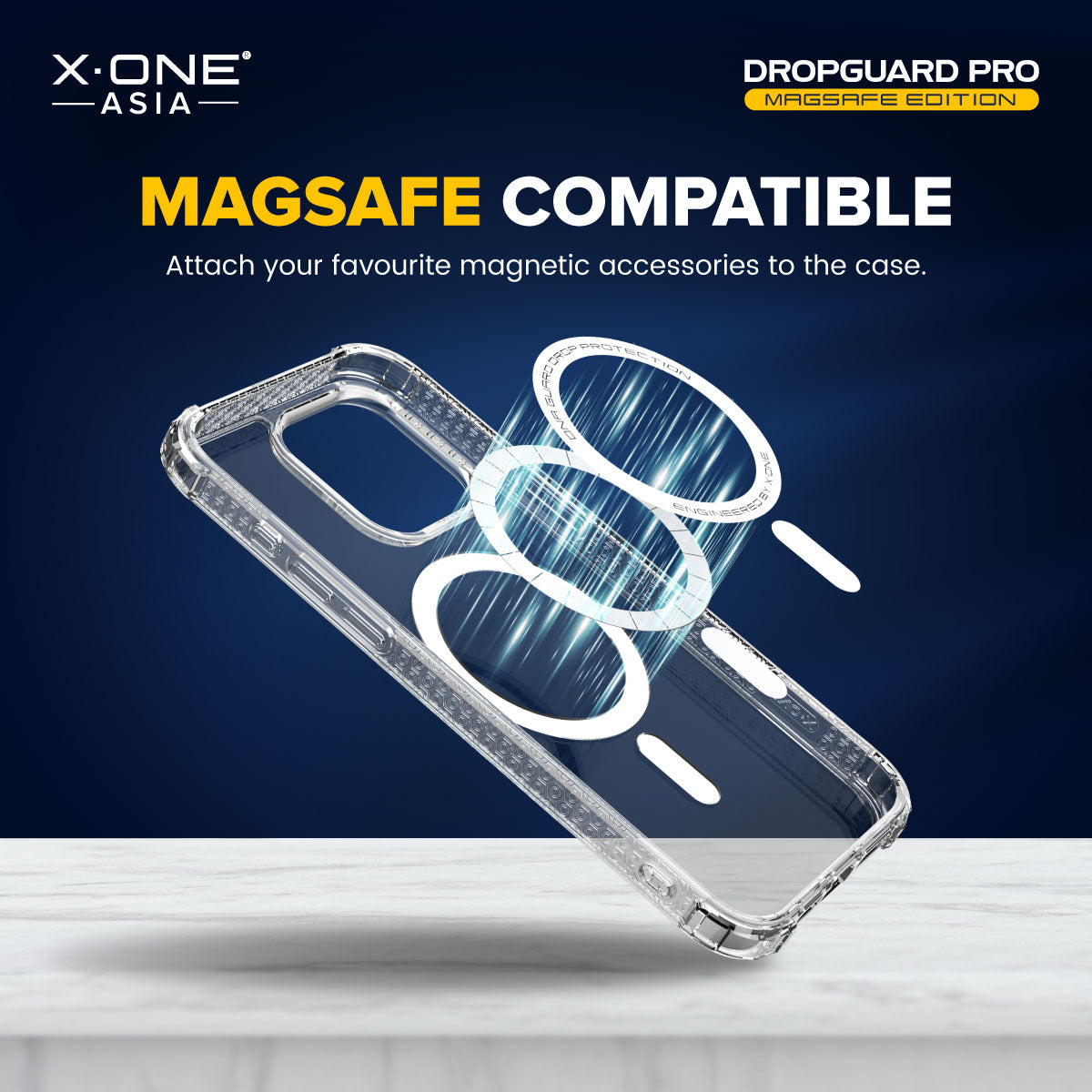 X.One® Dropguard Pro with EnduraClear (Magsafe Edition) Impact Protection Case for iPhone 15 Series