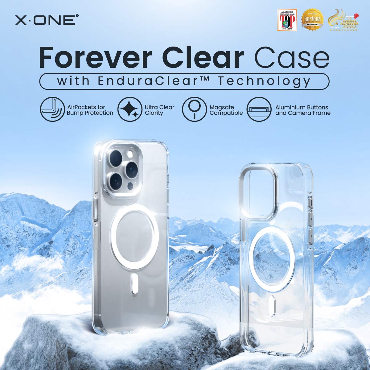 X.One® Forever Clear Case for iPhone 15 & 14 Series