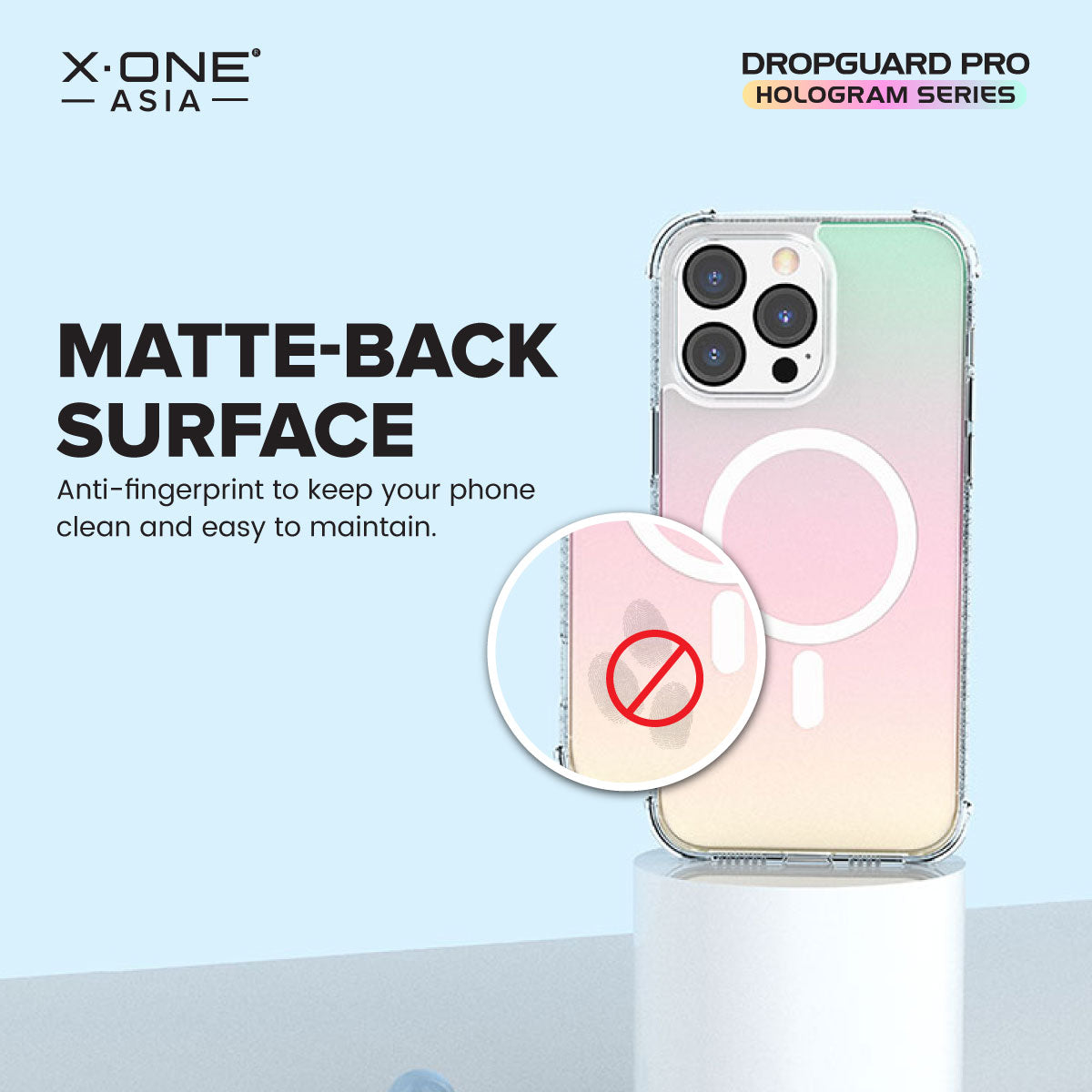 X.One® Dropguard Pro Hologram with EnduraClear (Magsafe Edition) Impact Protection Case for iPhone 15/14 series