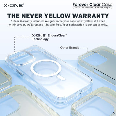 X.One® Forever Clear MagSafe Case — Never Yellow Technology