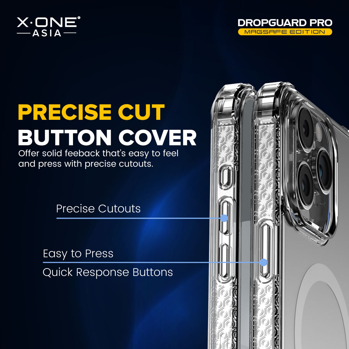 X.One® Dropguard Pro with EnduraClear (Magsafe Edition) Impact Protection Case for iPhone 15 Series