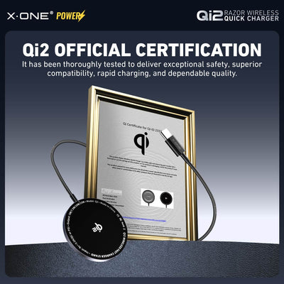 X.One® Qi2 Razor Magnetic Wireless Charger — Qi2 Official Certification