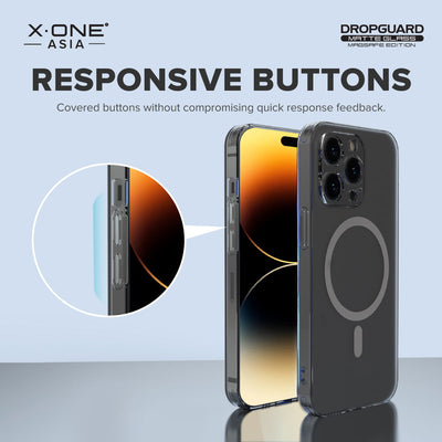 X.One® Dropguard Matte Glass MagSafe Case for iPhone 14 Series — Responsive Buttons