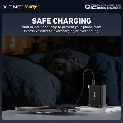 X.One® Qi2 Razor Magnetic Wireless Charger — Safe Charging