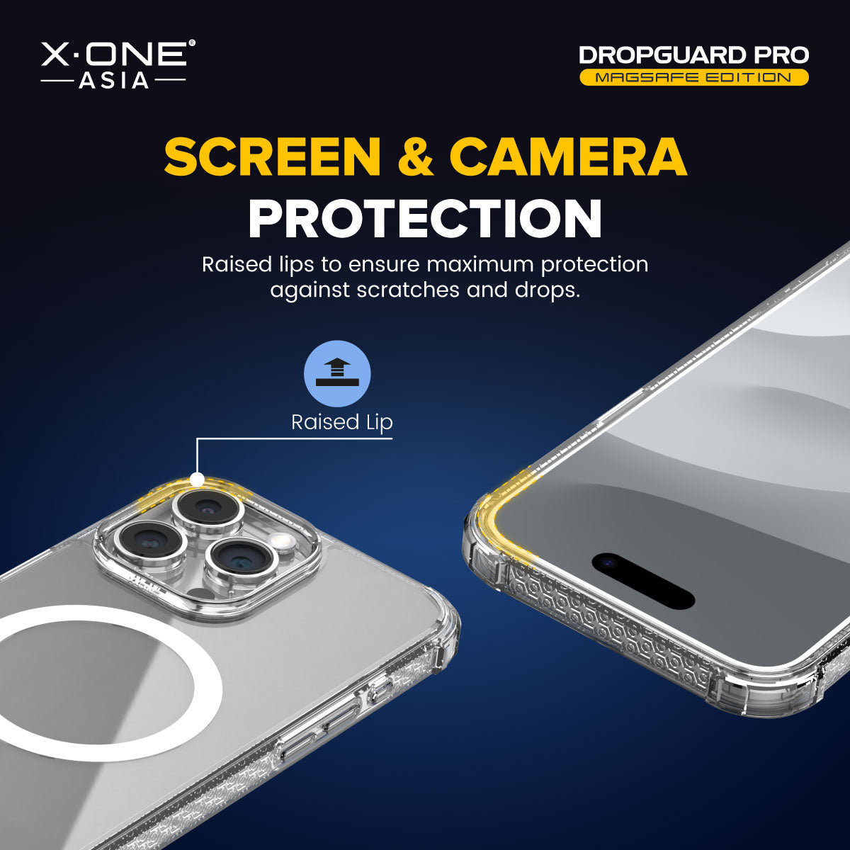 X.One® Dropguard Pro with EnduraClear (Magsafe Edition) Impact Protection Case for iPhone 15 Series