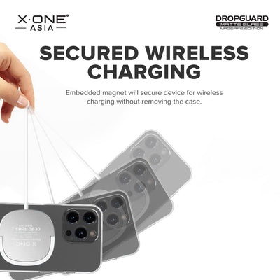 X.One® Dropguard Matte Glass MagSafe Case for iPhone 14 Series — Secured Wireless Charging