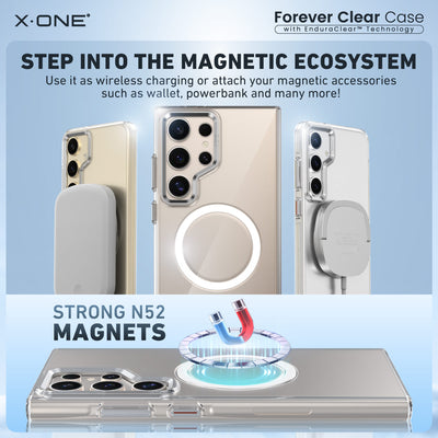 X.One® Forever Clear Case for Samsung Galaxy S24 Series — Magnetic Ecosystem