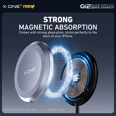X.One® Qi2 Razor Magnetic Wireless Charger — Strong Magnetic Absorption