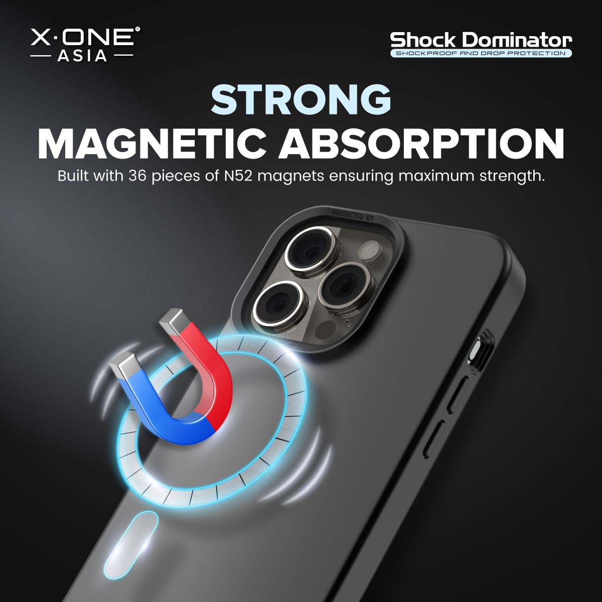 X.One® Shock Dominator (Magsafe Edition) Impact Protection Case for iPhone 15 Series