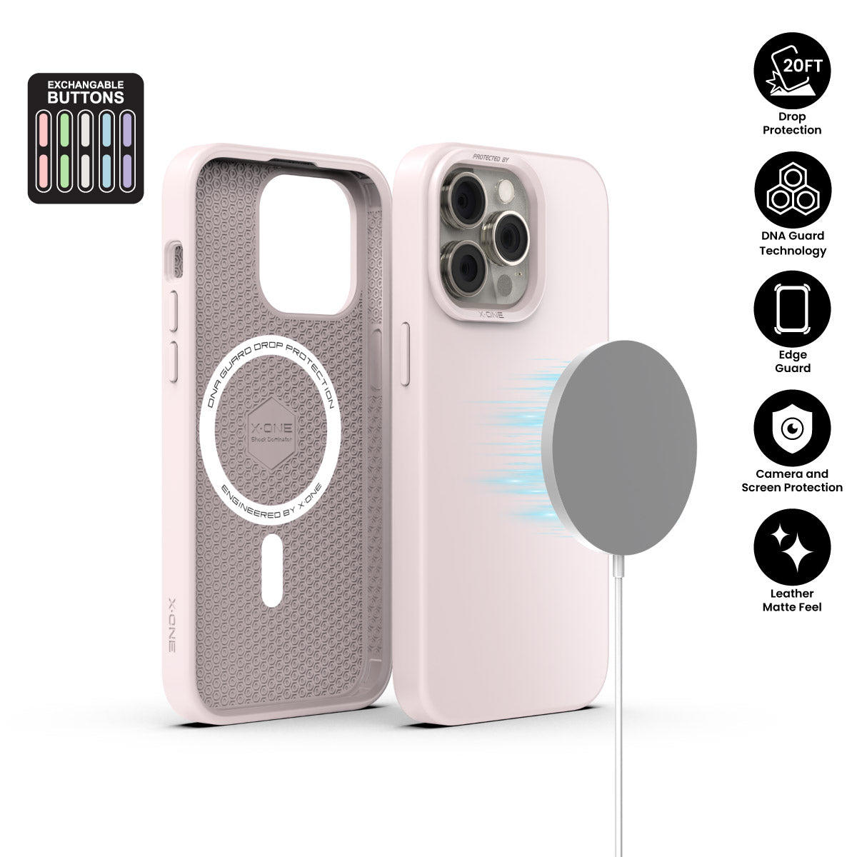 X.One® Shock Dominator Pastel Series (Magsafe Edition) Impact Protection Case for iPhone 15 Series