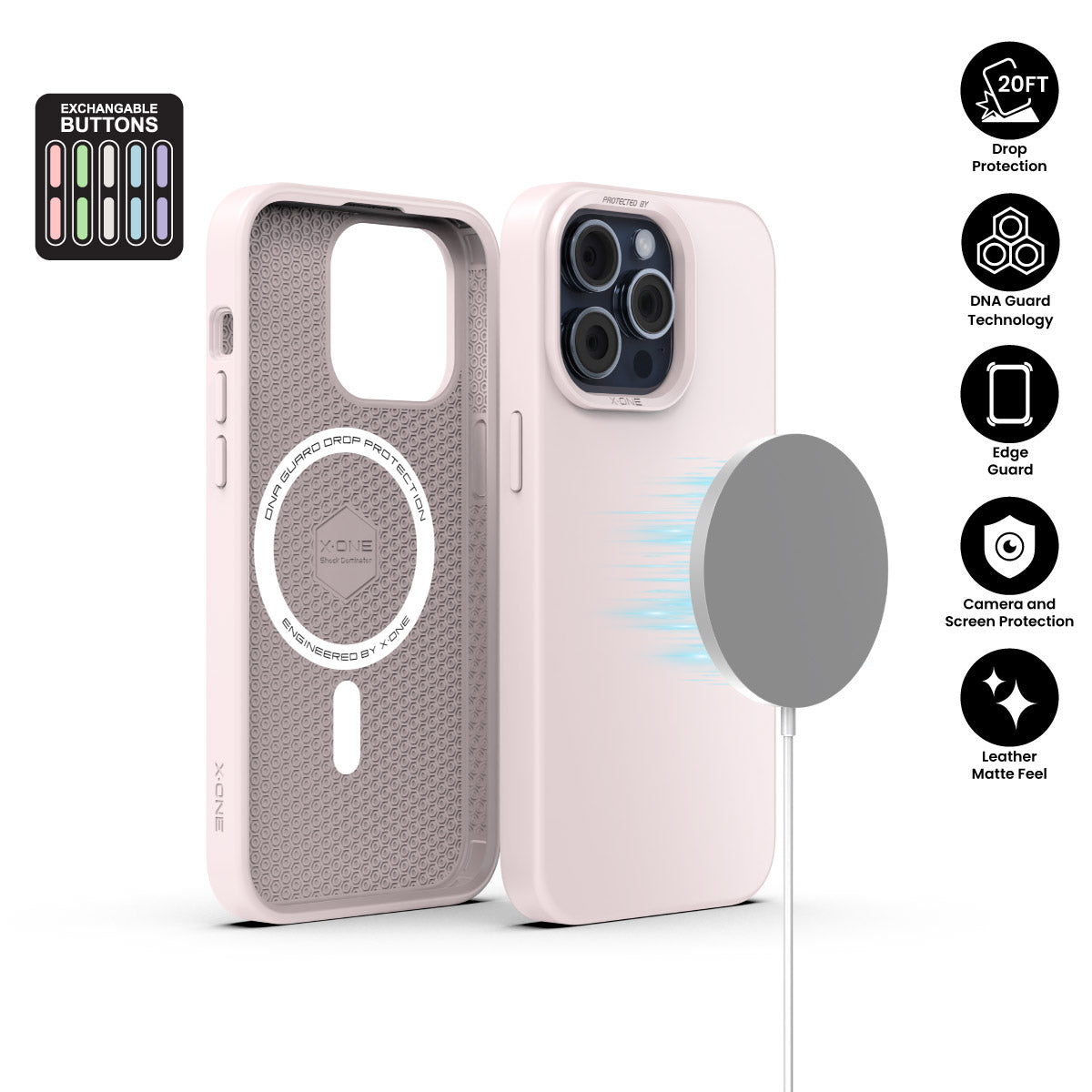 X.One® Shock Dominator Pastel Series (Magsafe Edition) Impact Protection Case for iPhone 15 Series