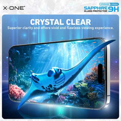 X.One® Sapphire 9H Screen Protector with Installer Kit — Crystal Clear